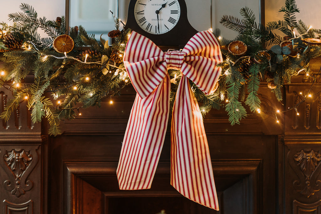Large Fabric Bow - Stripes