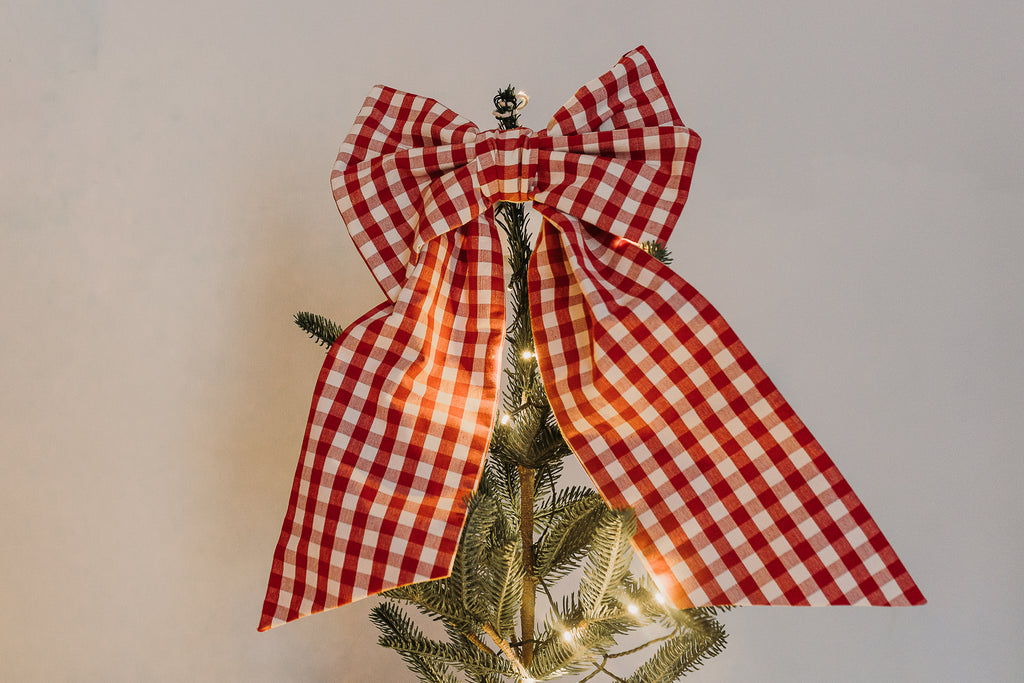 Large Fabric Bow - Check Gingham