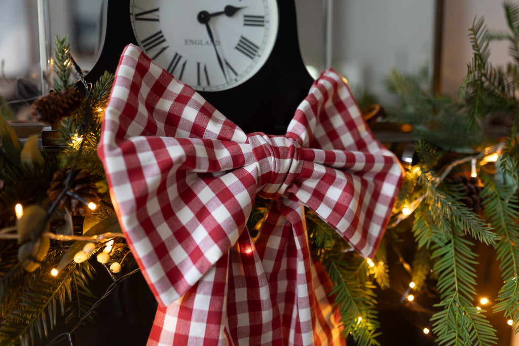 Large Fabric Bow - Check Gingham