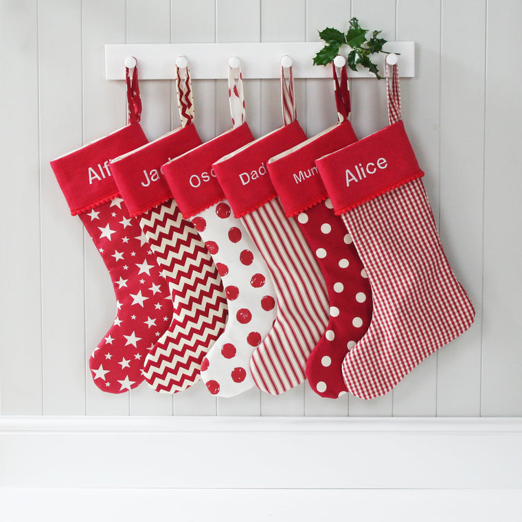 Personalised Christmas Stocking Family Set - HIDE & SEEK TEXTILES