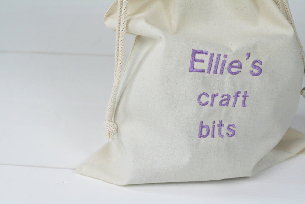 Personalised 'Little Craft Bits' Travel Sack - HIDE & SEEK TEXTILES