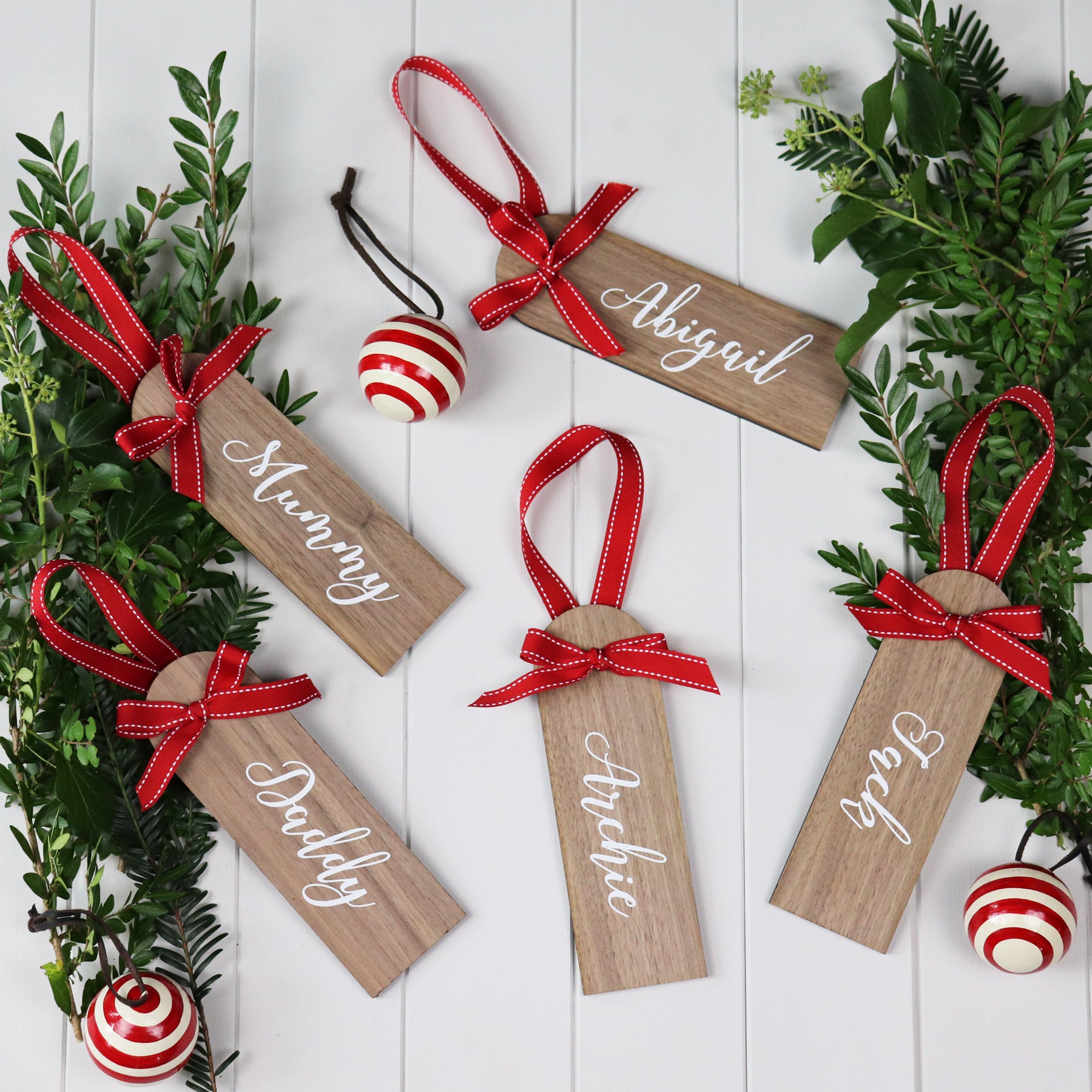 Custom Christmas Stocking Name Tags/ Wooden Name Tag/ Personalized Stocking  Tag/