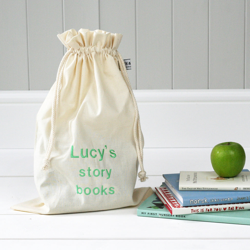 Personalised 'Little Story Books' Travel Sack - HIDE & SEEK TEXTILES