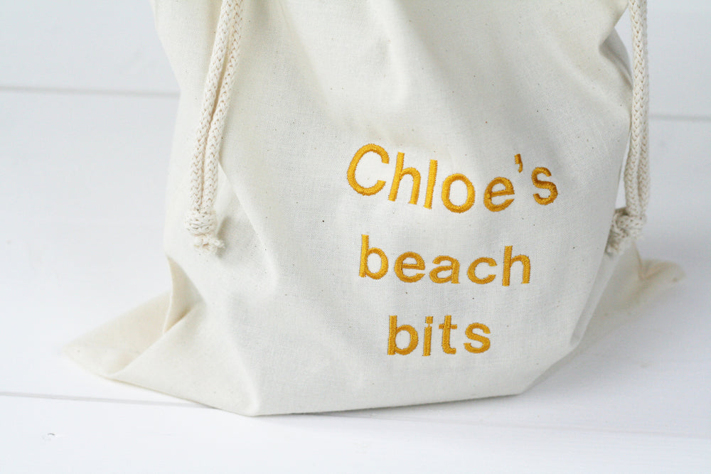 Personalised 'Little Beach Bits' Travel Sack - HIDE & SEEK TEXTILES
