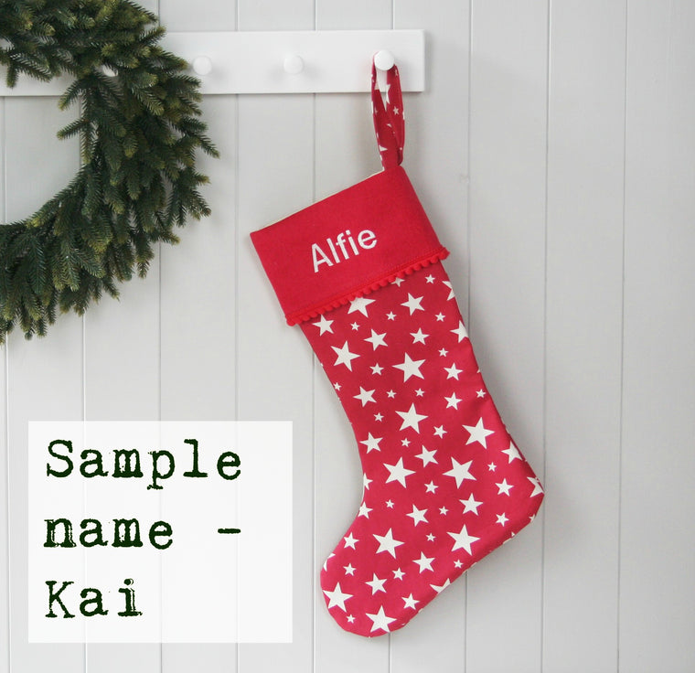 Sample Christmas Stocking KAI - HIDE & SEEK TEXTILES
