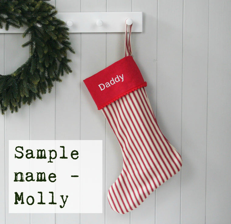 Sample Christmas Stocking MOLLY - HIDE & SEEK TEXTILES